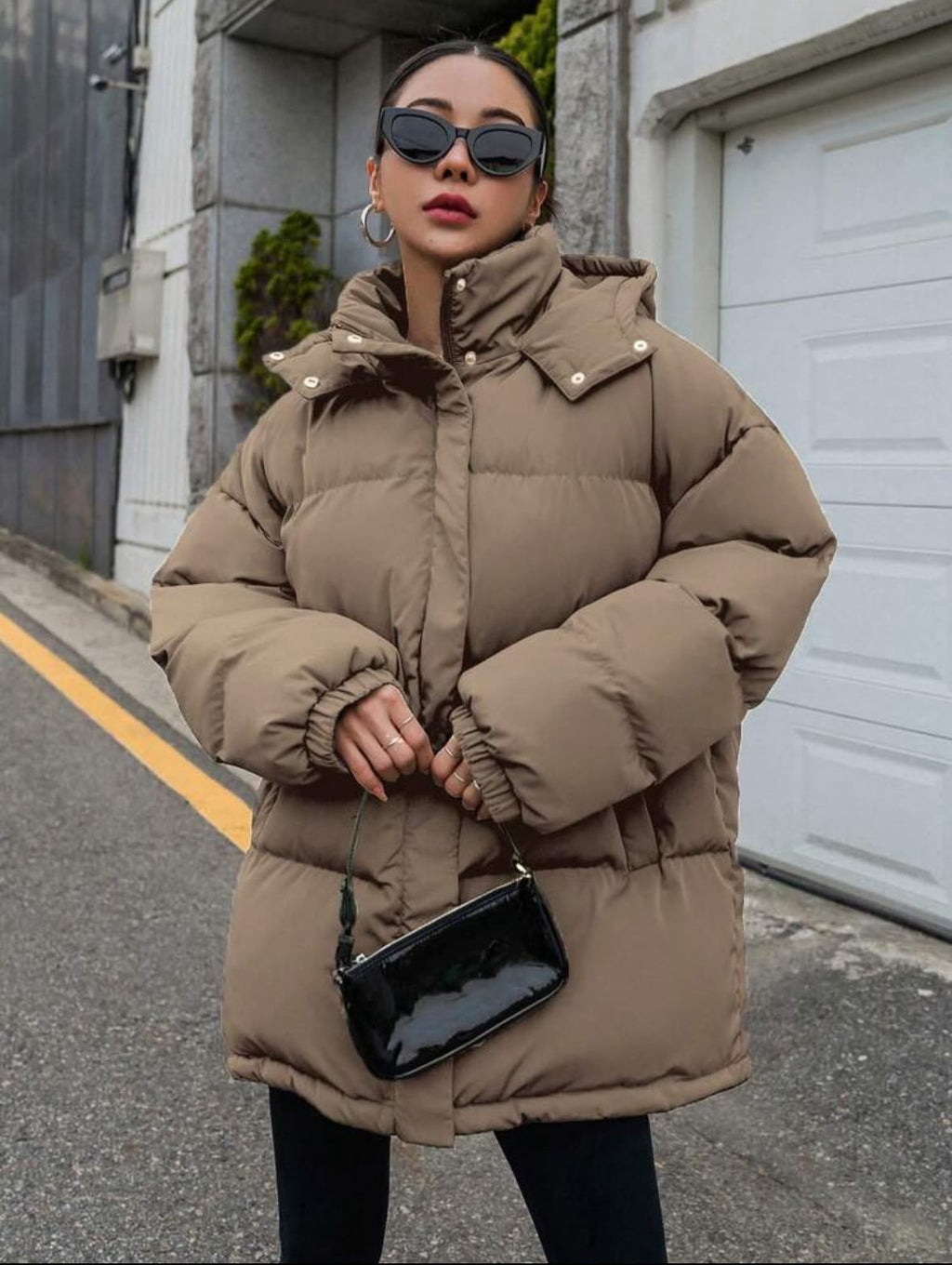 Hooded padded coat