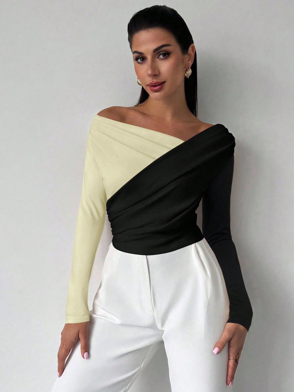 Asymmetric Neck Top