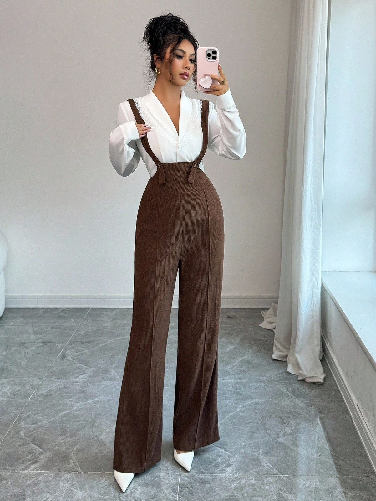 Suspender Pant And Shirt Set