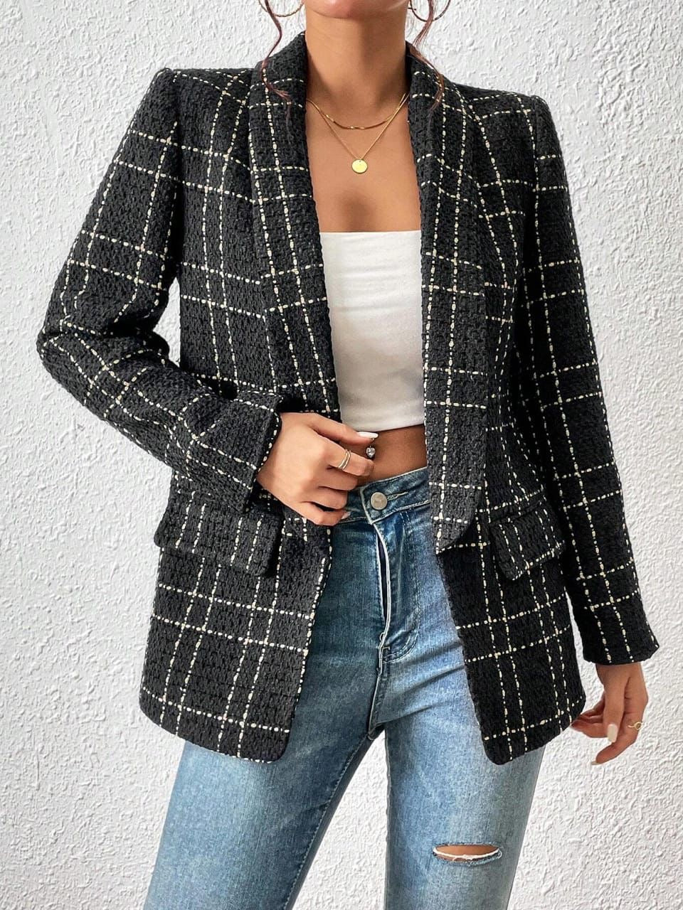 Checkered Blazer