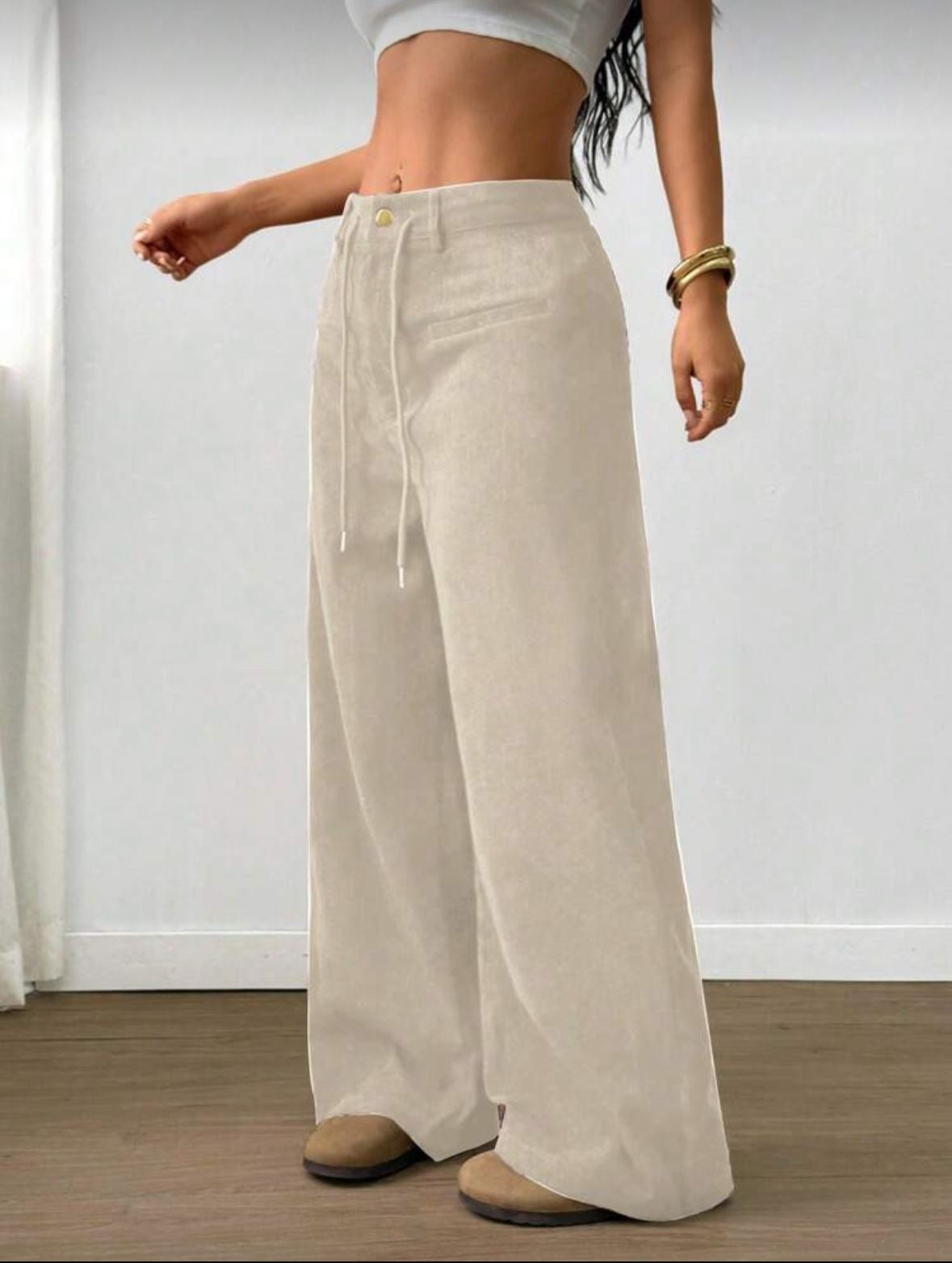 Faux pocket casual pants