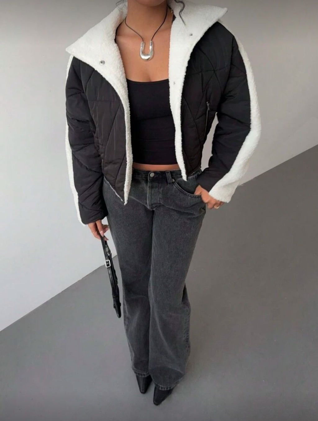 Windproof padded jacket