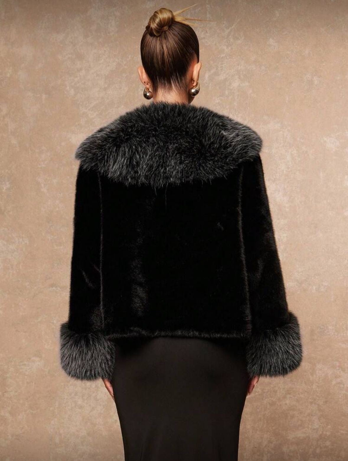 Luxury faux fur jacket