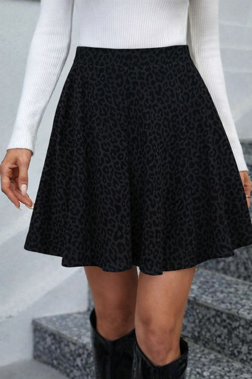 Leopard Print Skirt
