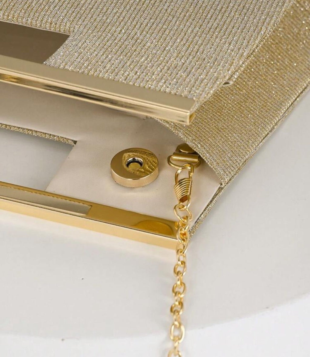 Metallic evening bag