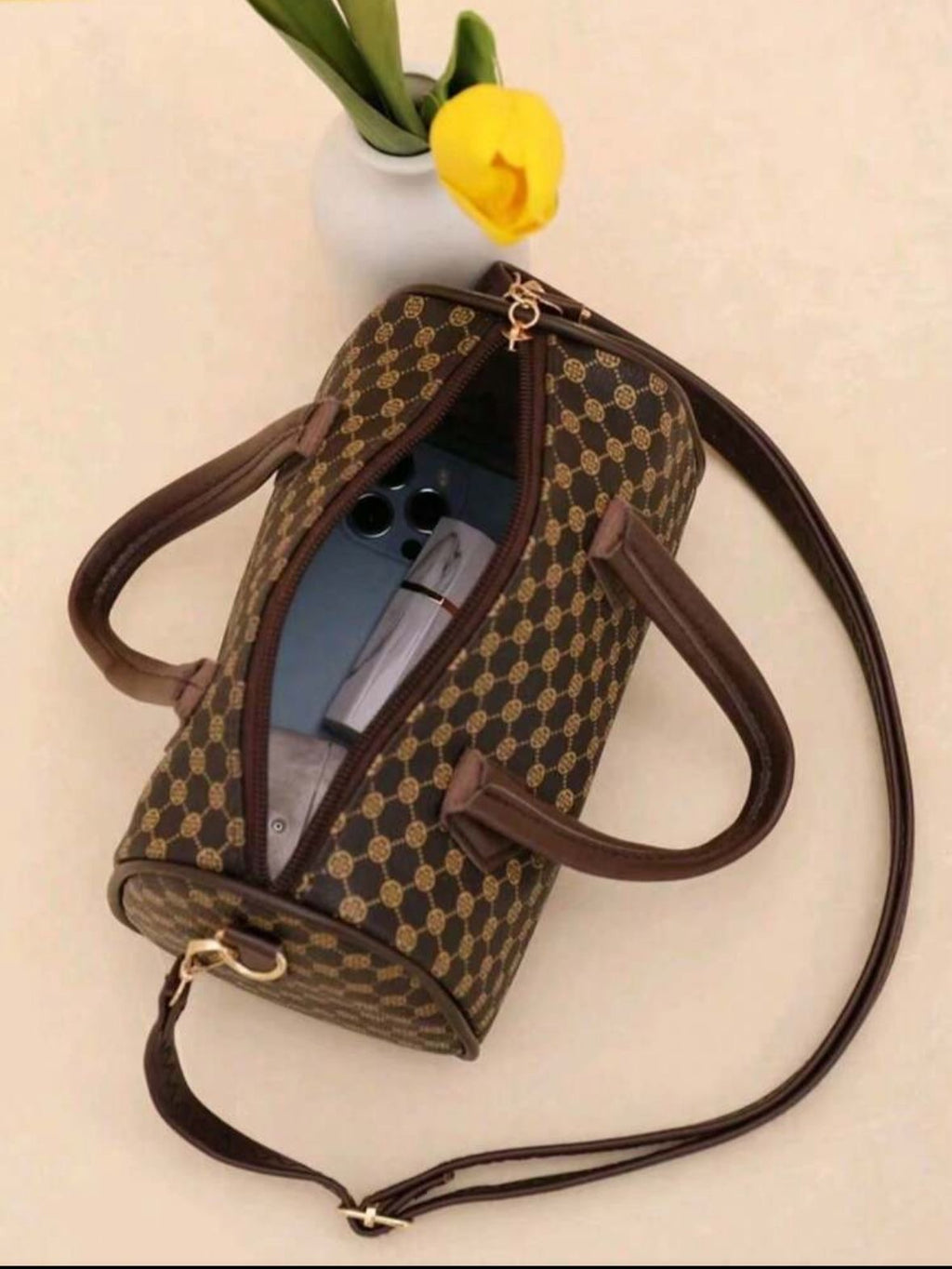vintage polka dot bag