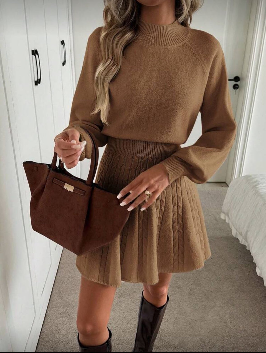 High collar dress
