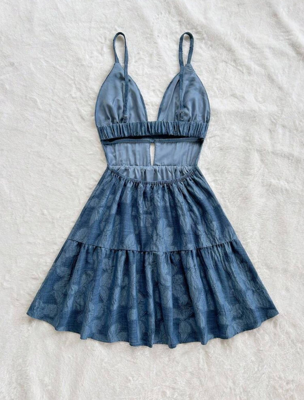 Denim floral dress