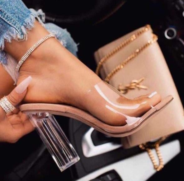 Transparent high heels