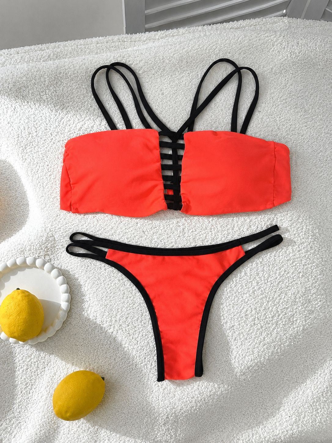 Brazilian orange bikini