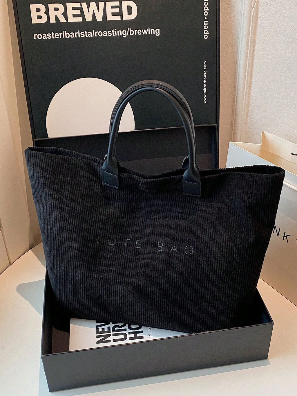Corduroy Tote Bag