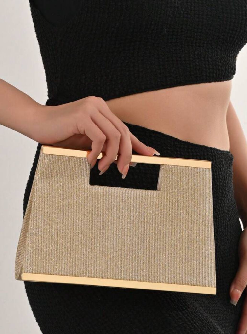 Metallic evening bag